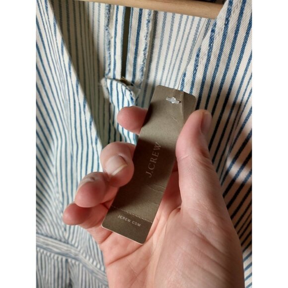 ☀️NWT Point Sur J. Crew Stripes Wide Leg Tailored Jumpsuit, size 4 - Picture 8 of 15